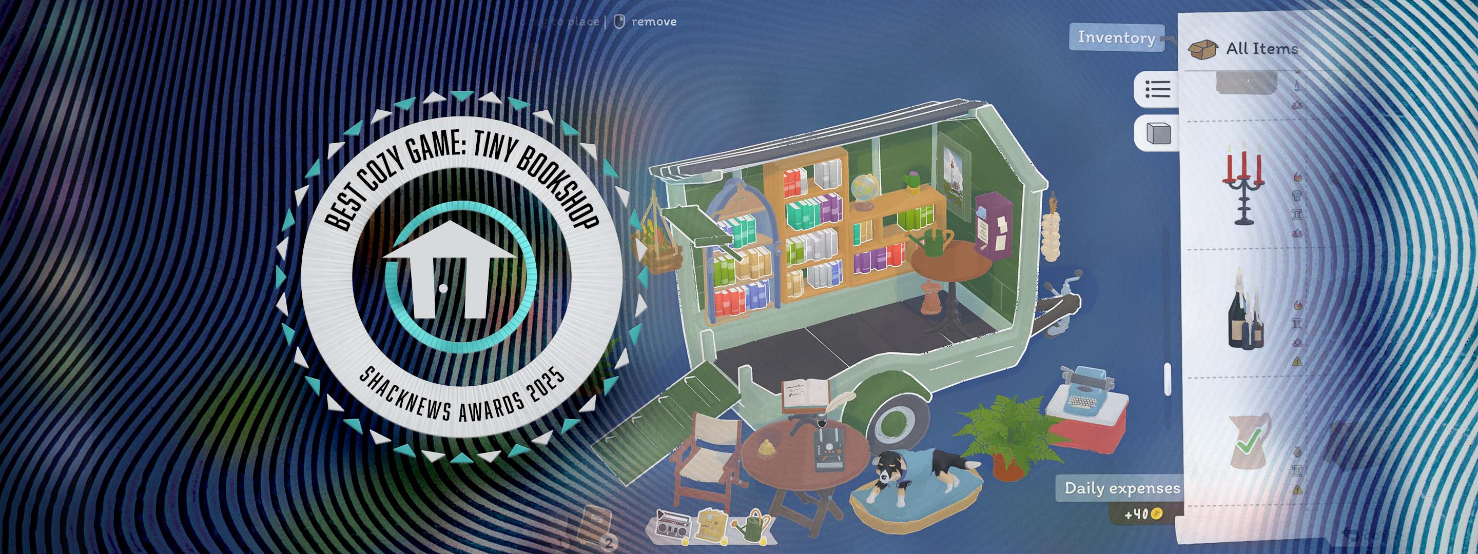 Shacknews Best Cozy Game of 2025 - Tiny Bookshop