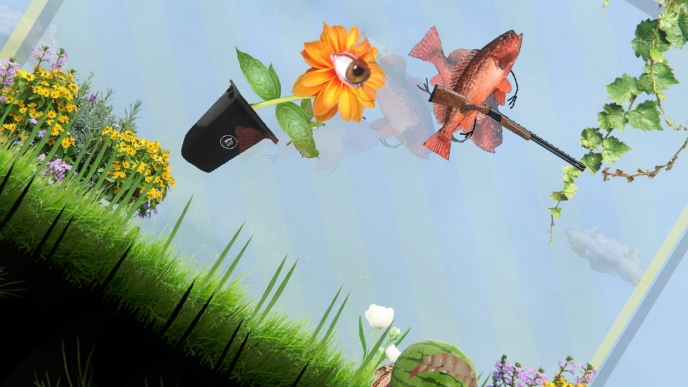 FISH is an insane internet fever dream that also kind of plays like Contra