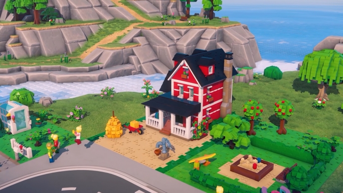 LEGO Skylines has you start with a single family home & scale up step by step to a city