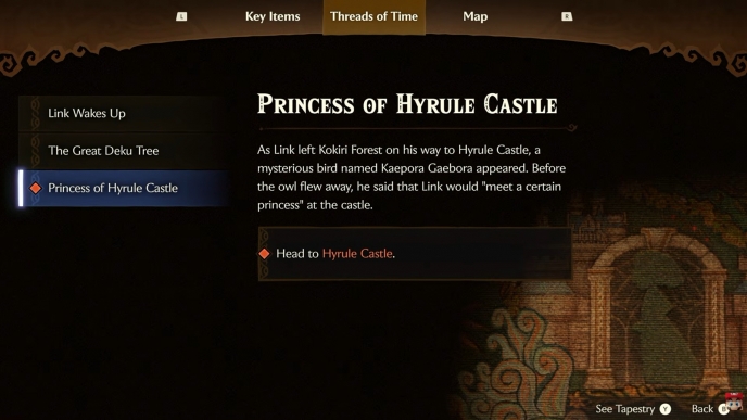 The Legend of Zelda: Ocarina of Time remake will have a 'Threads of Time' quest log