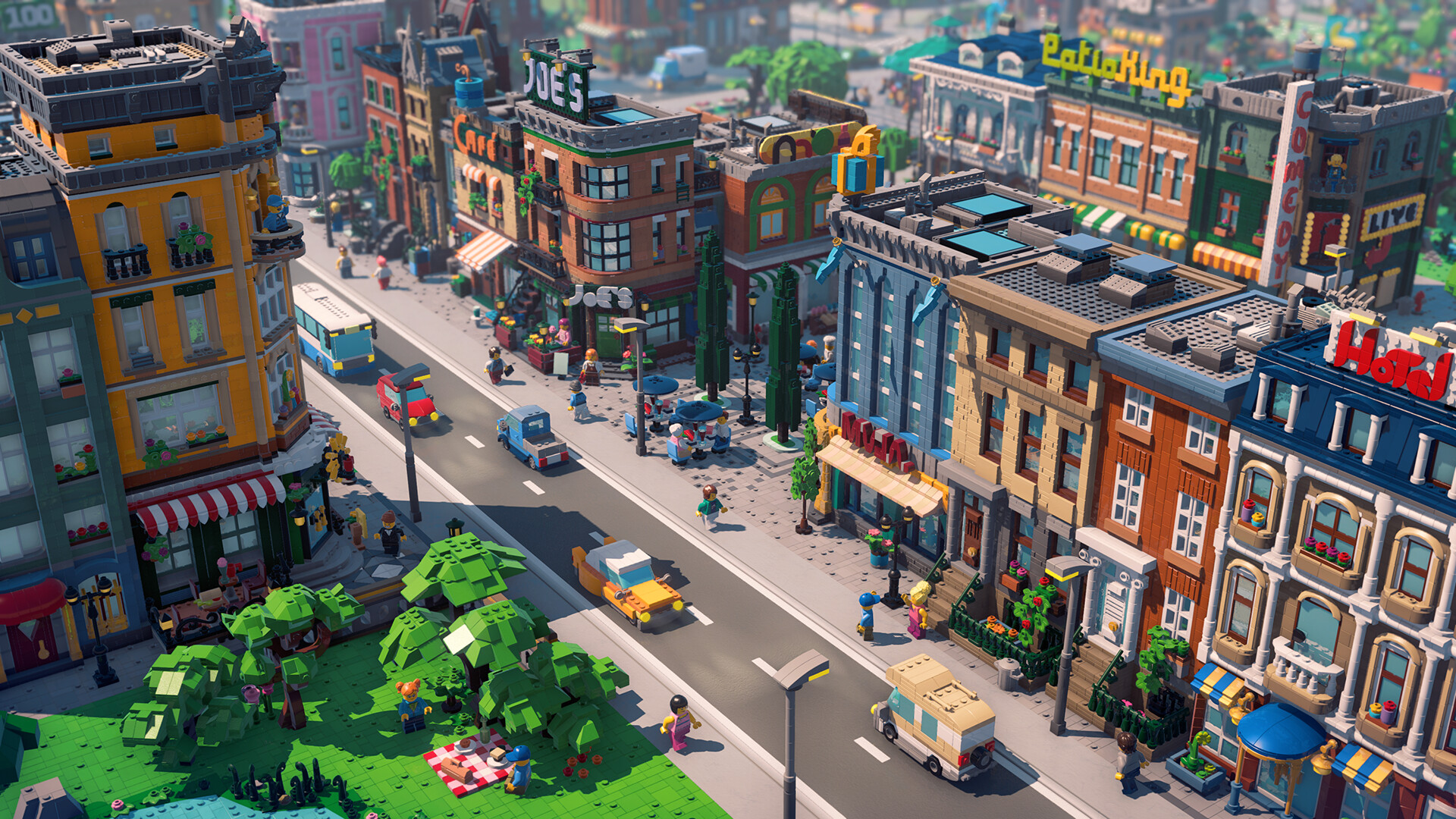 LEGO Skylines features building customization, and residents will ask for it