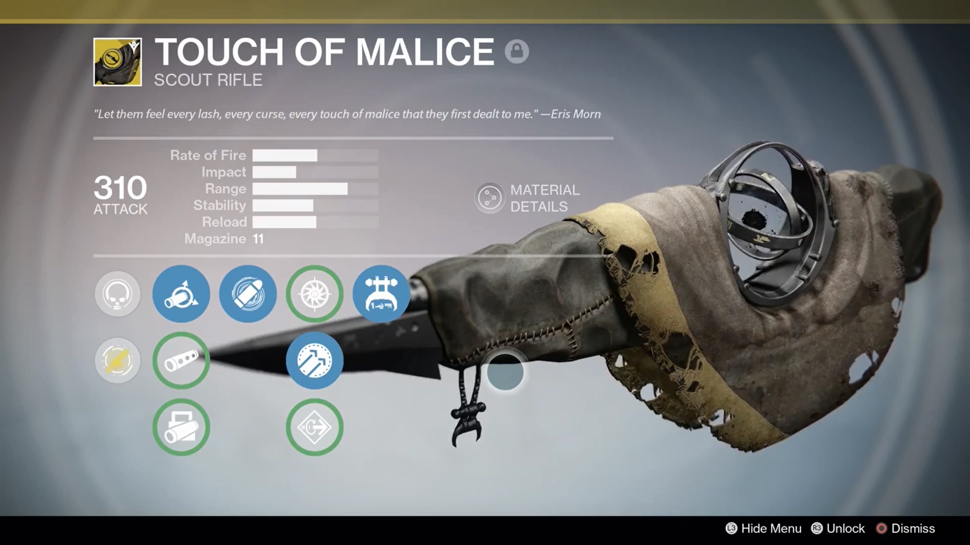 Touch of Malice Perks