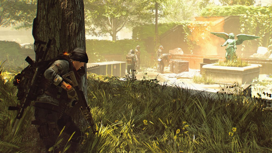 The Division 2 Screenshot hiding behind tree