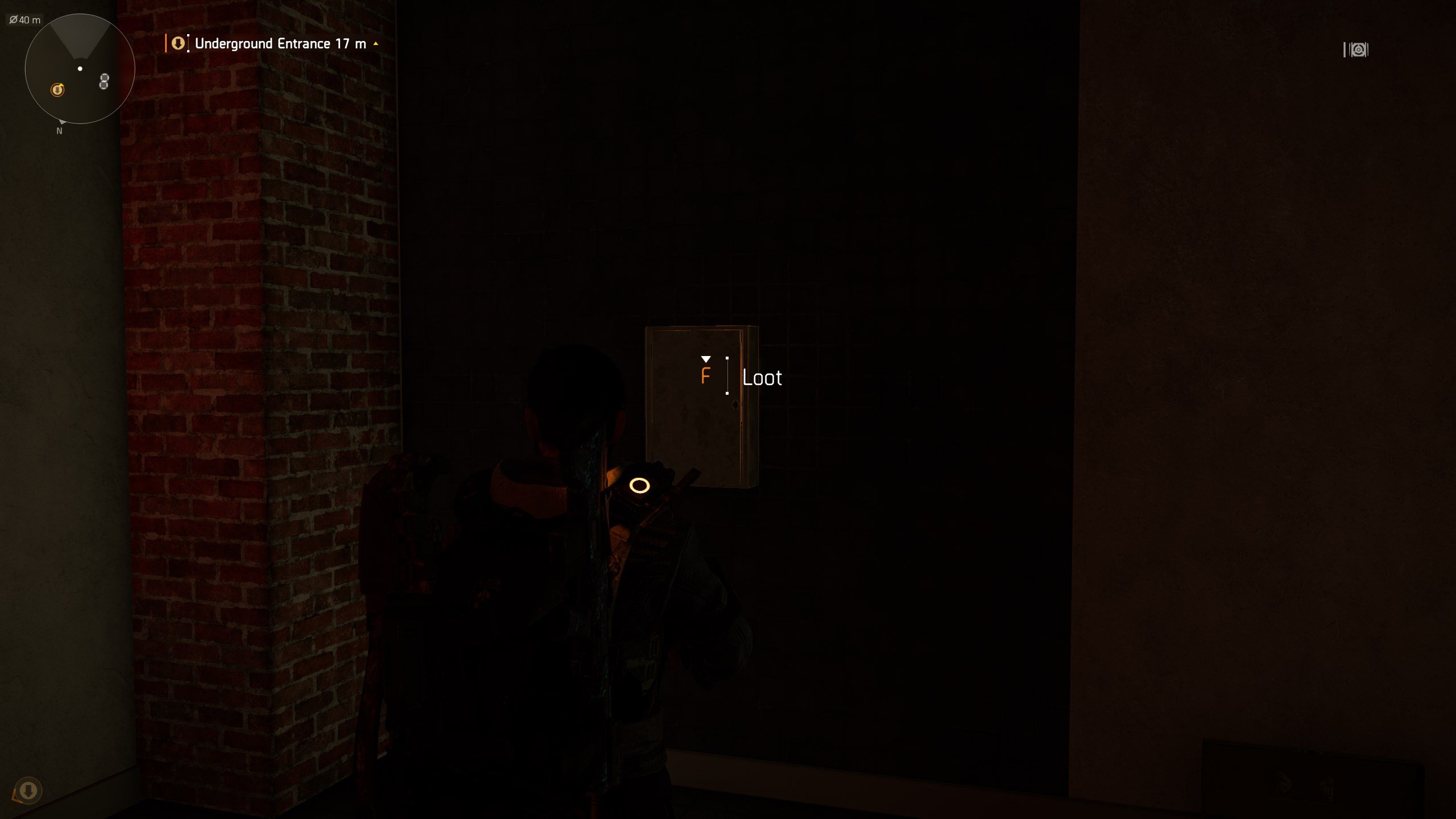 How to get Faction Cache Keys in The Division 2 - lootable key box glowing in the tunnels