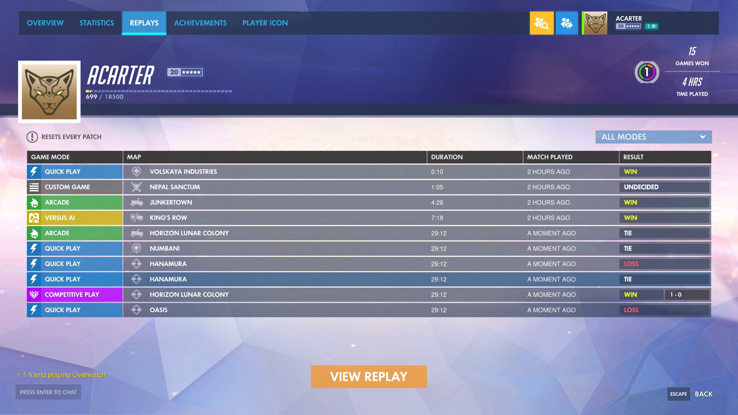 Overwatch replay tool watch replays