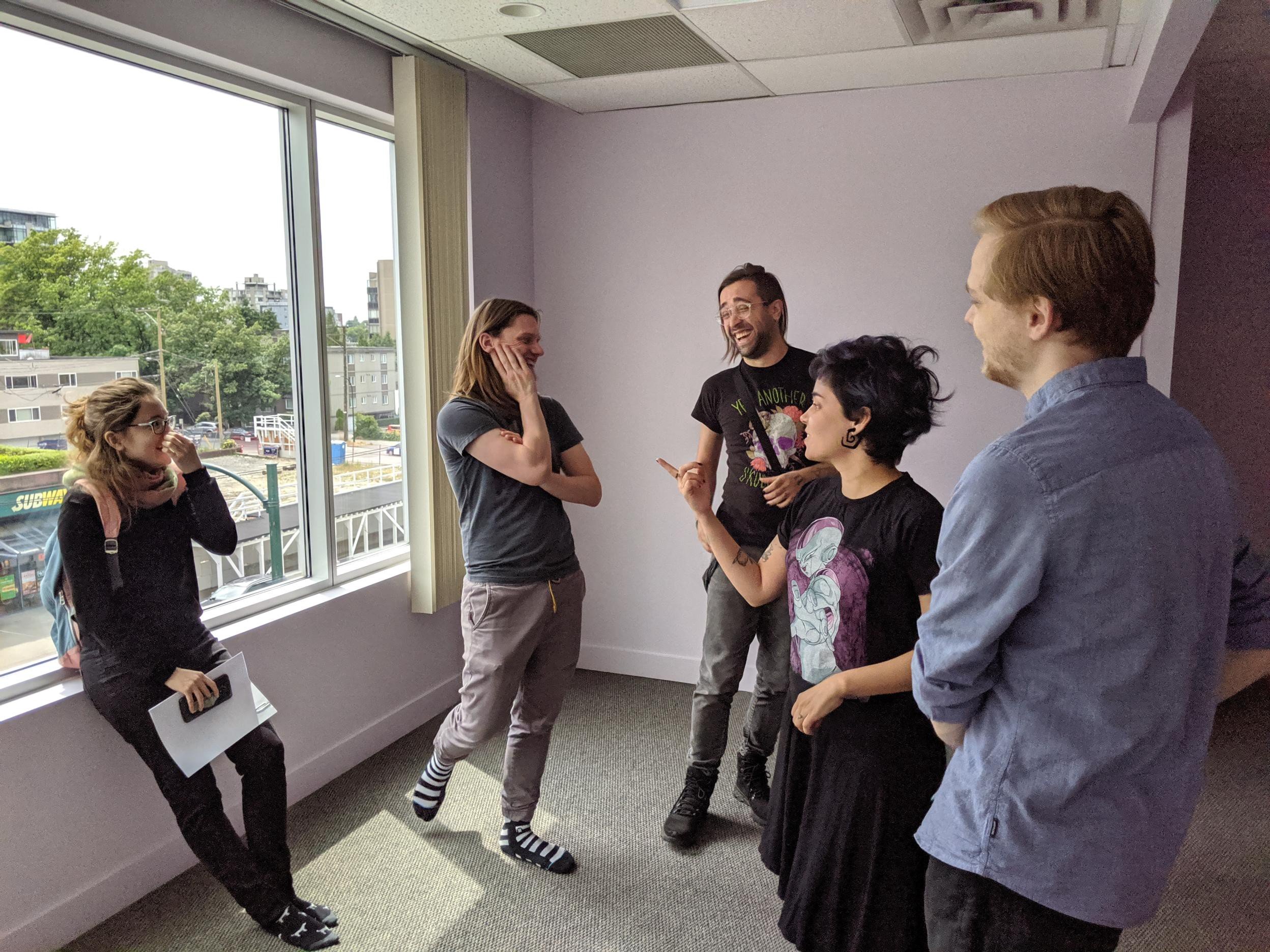 The EXOK team at their new fancy office.