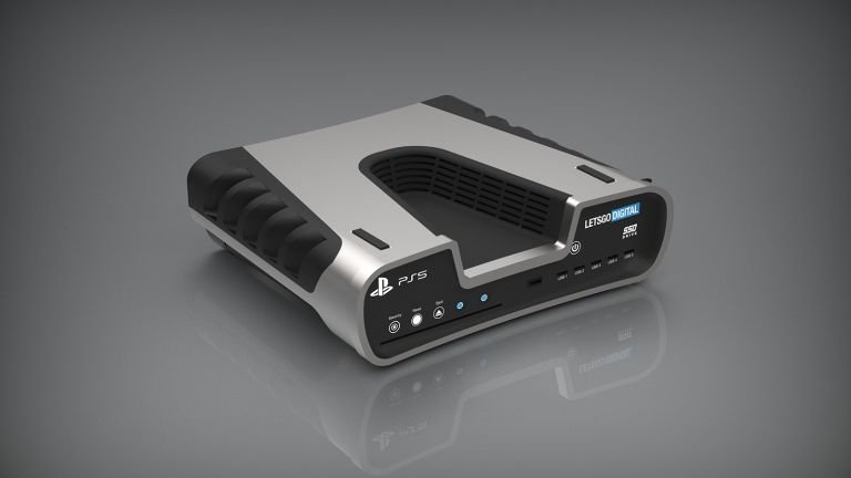 An artist's rendering of a possible PS5 dev kit.
