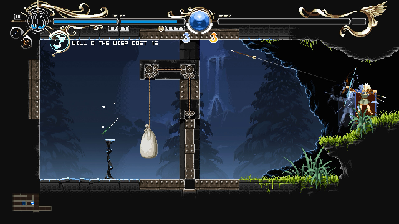Bows in Deedlit in Wonder Labyrinth will not only make for your ranged attack option, but also interesting puzzles as you learn to ricochet arrows off of metallic surfaces.