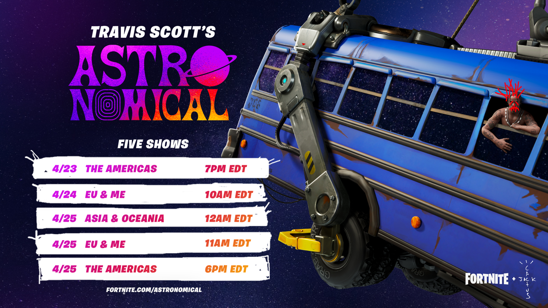 Watch The Travis Scott Fortnite Astronomical Special Event Here Shacknews