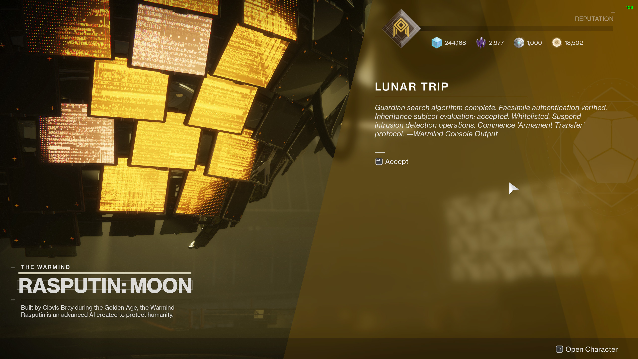 destiny 2 the lie lunar trip