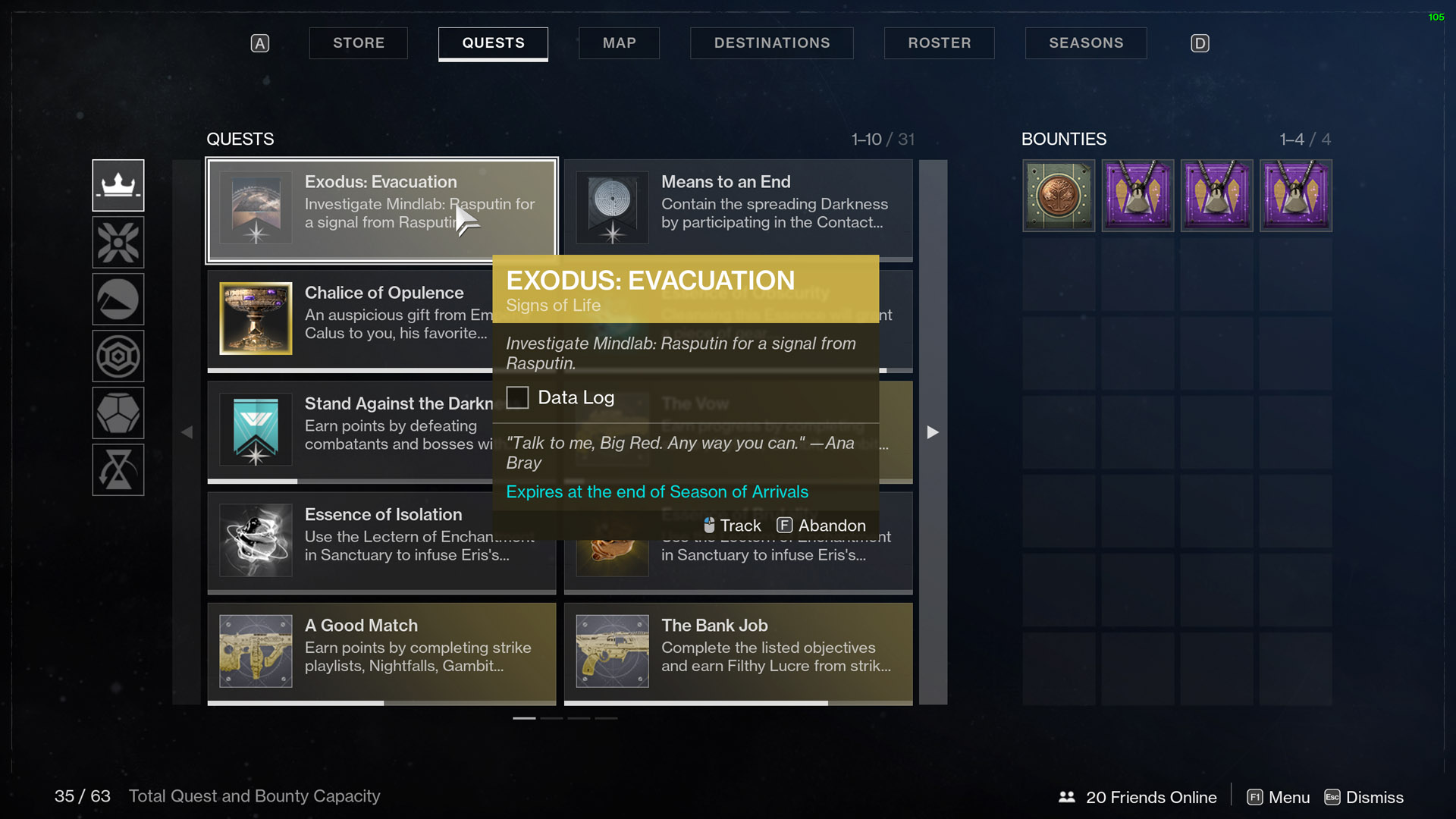 Destiny 2 Exodus Evacuation Signs of Life