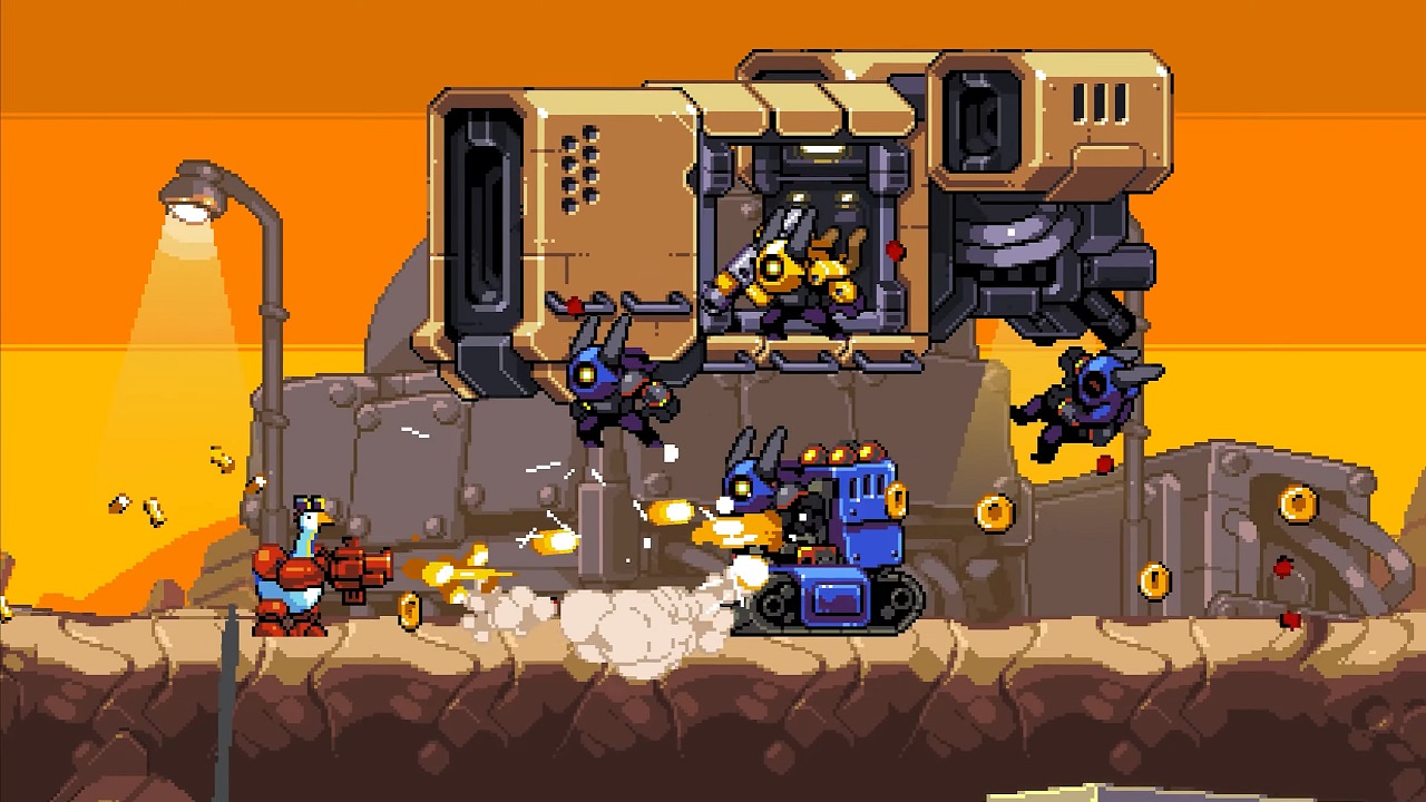 Another of PLAYISM's projects, Mighty Goose from Blastmode and MP2 Games, asks important questions like what if a mecha-armed goose went to war.