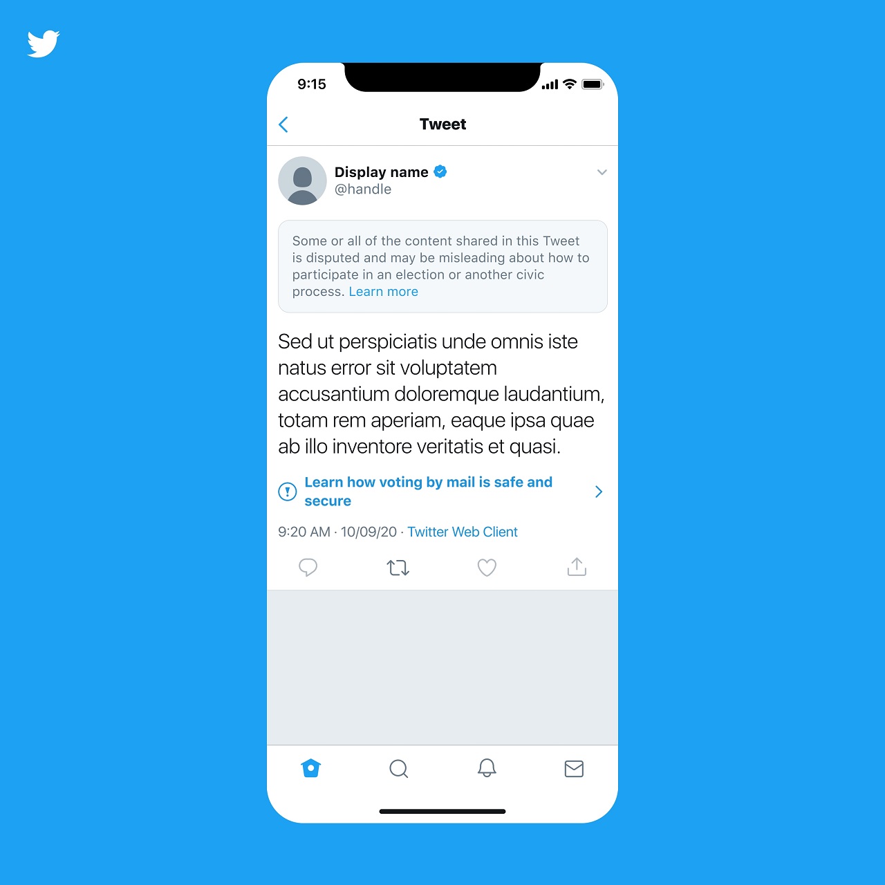 Twitter's new policies and systems will limit views to the posting of disinformation about the 2020 election.