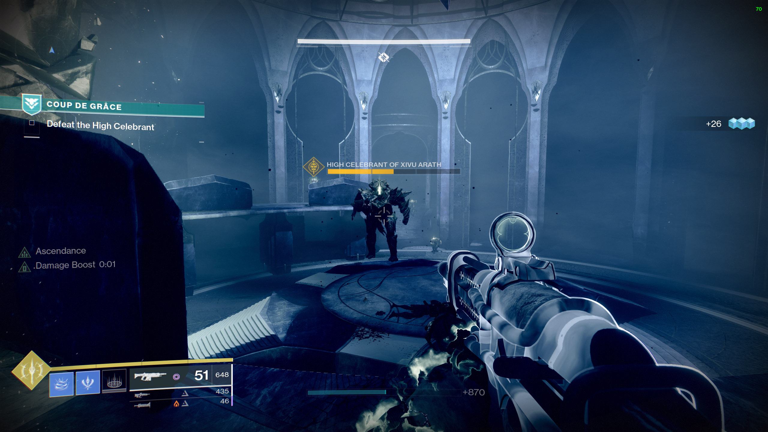 destiny 2 ascendant hunter coup de grace high celebrant of xivu arath