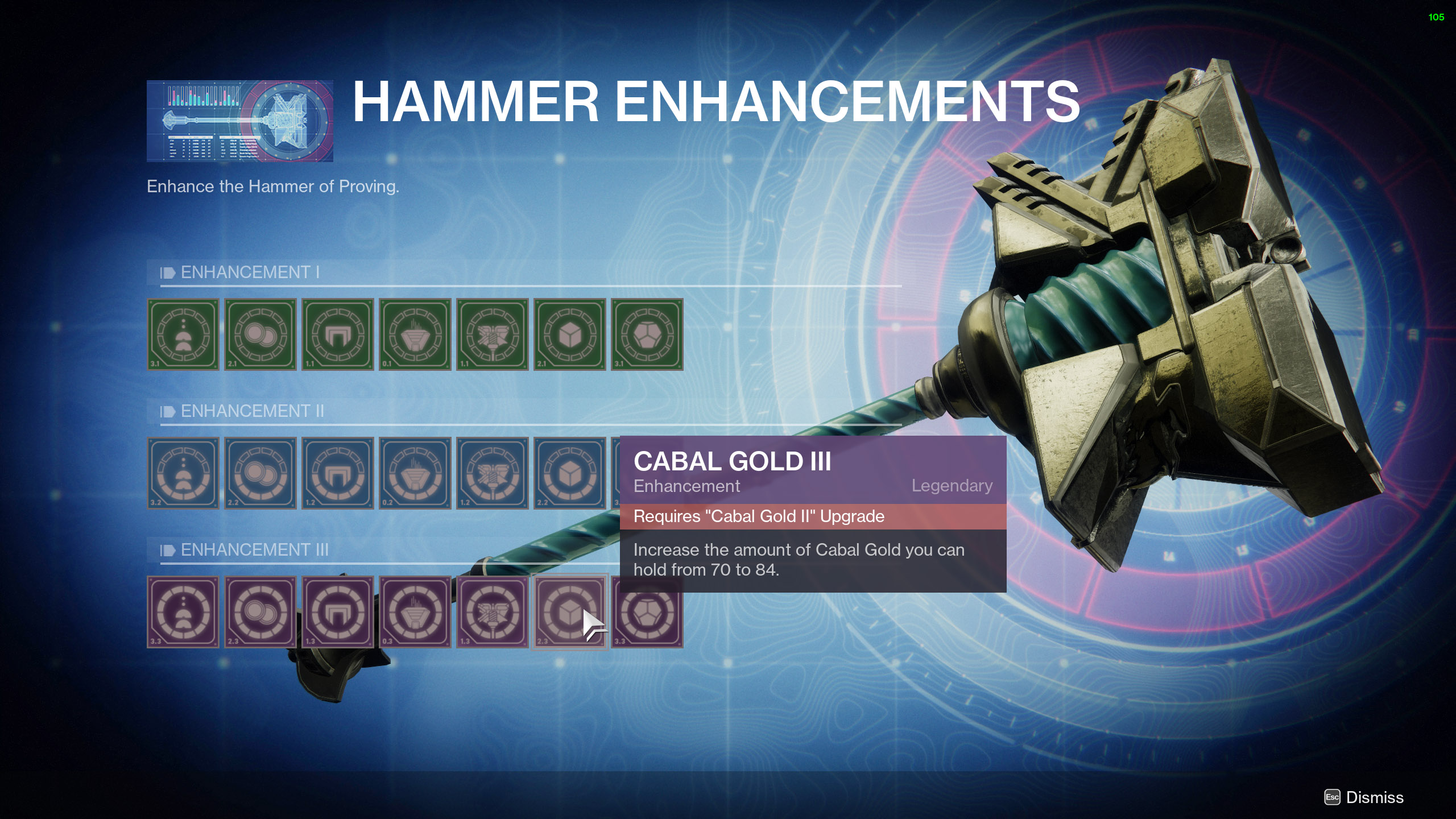 destiny 2 cabal gold carry capacity