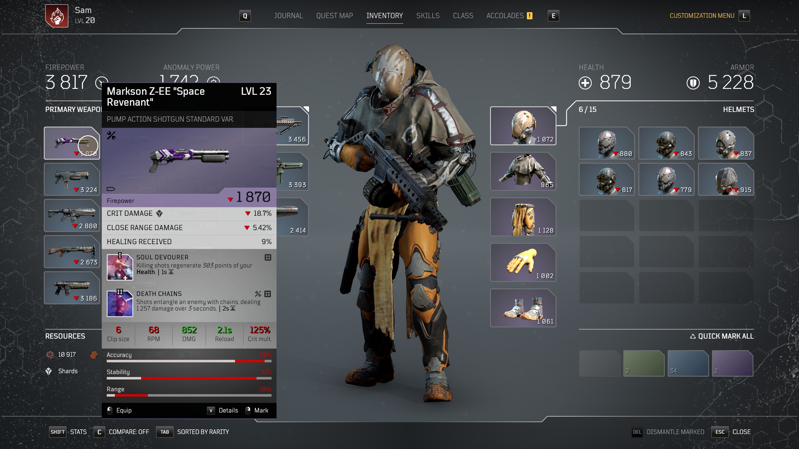 outriders titanium dismantle gear