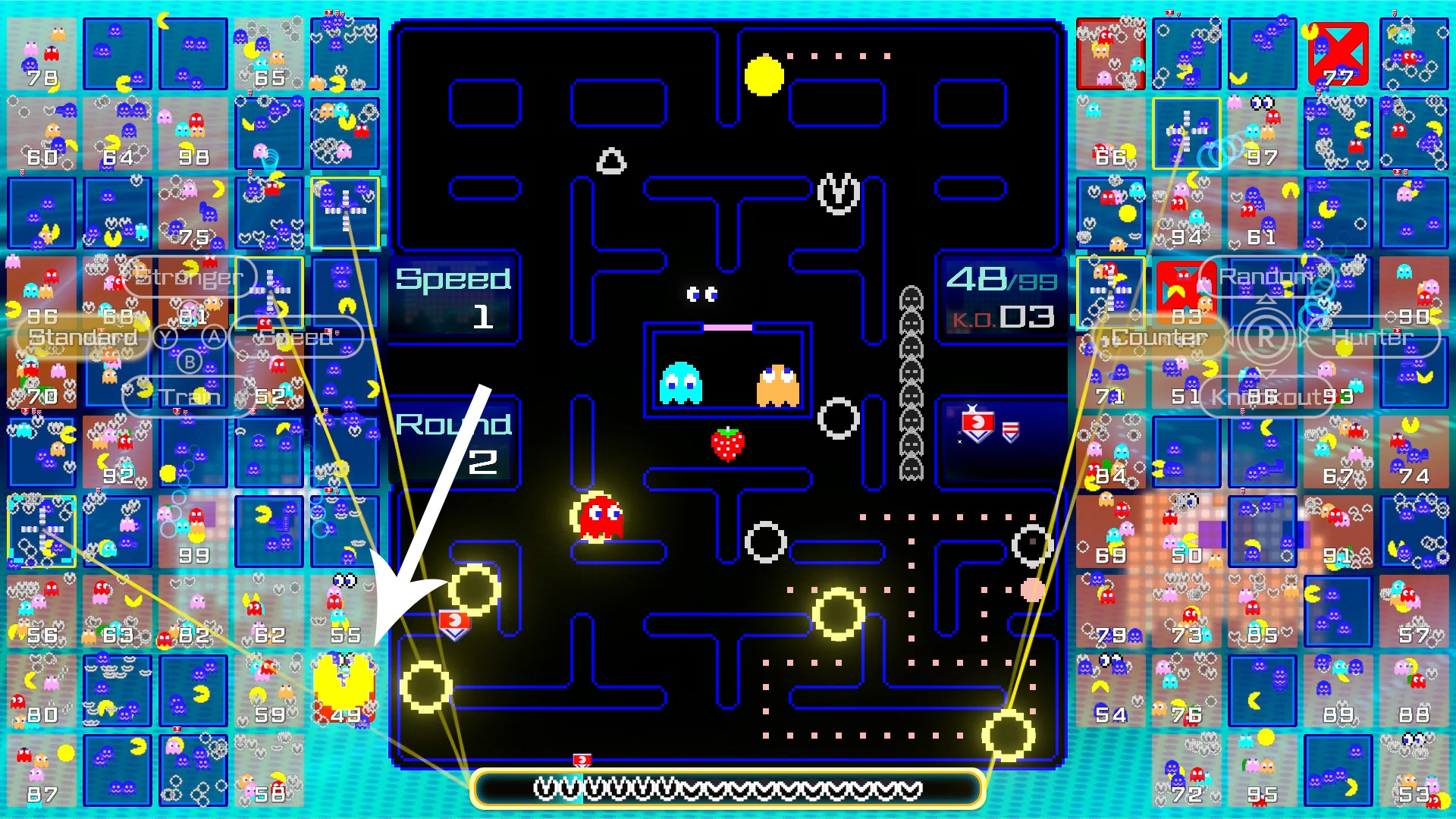 pac-man 99 how to get shield badges