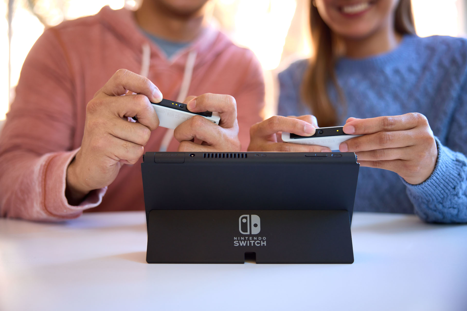 The new kickstand is a major improvement over previous Switch models.