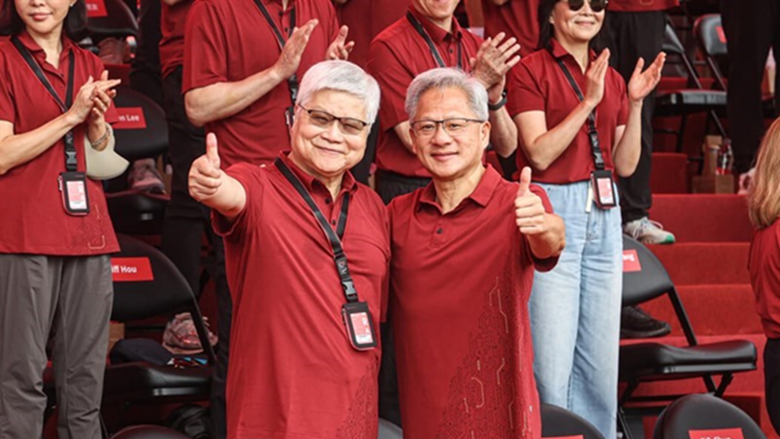 TSMC CEO and Chairman C.C. Wei and NVIDIA CEO Jensen Huang