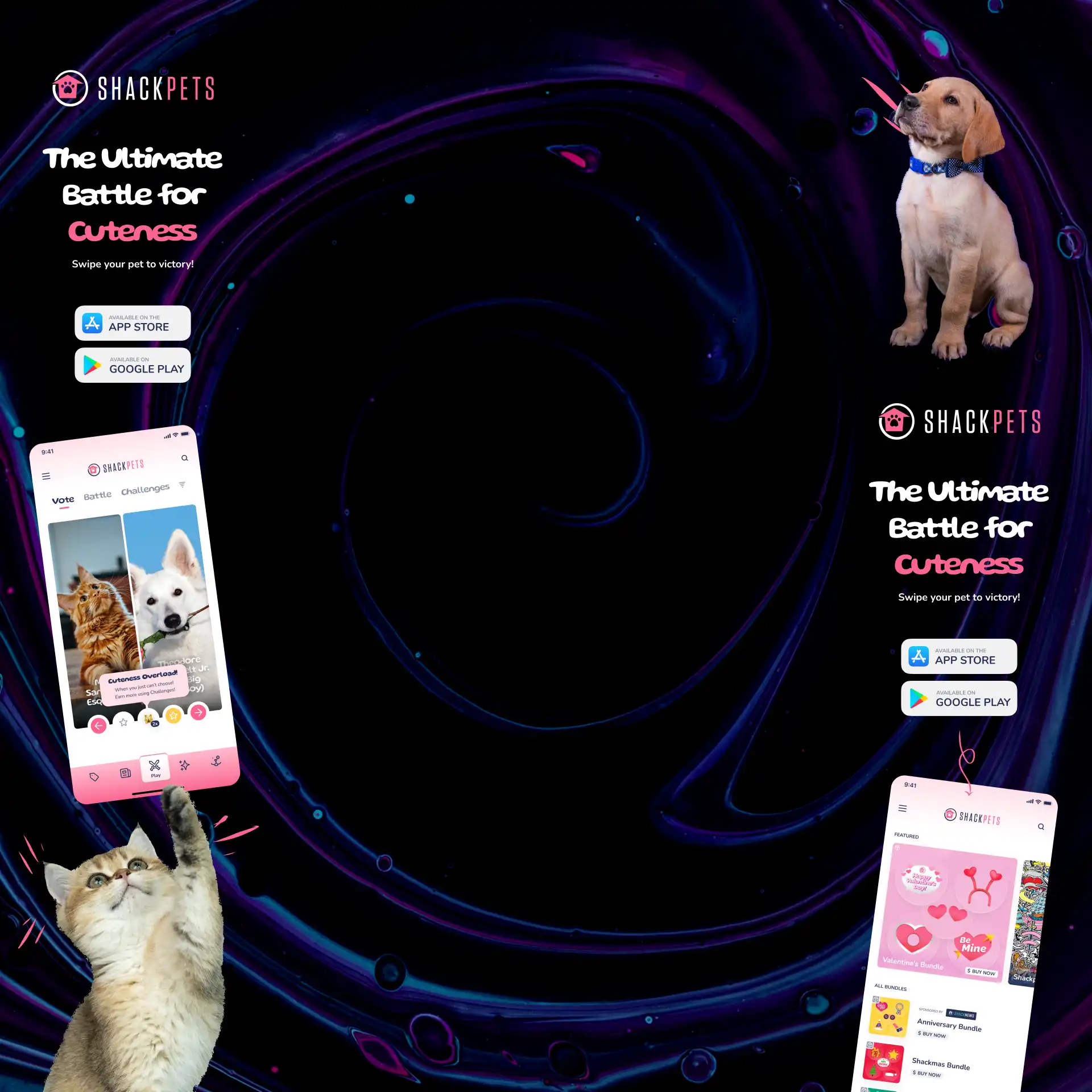 Shackpets | Available on iOS and Google Play Store