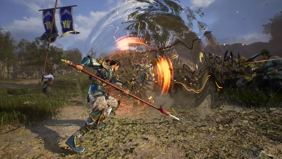 Zhou Yun slashing through soldiers in Dynasty Warriors 3: Complete Edition Remastered.