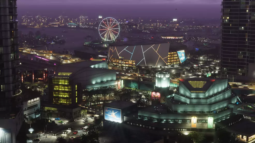 aerial view of vice city in grand theft auto 6