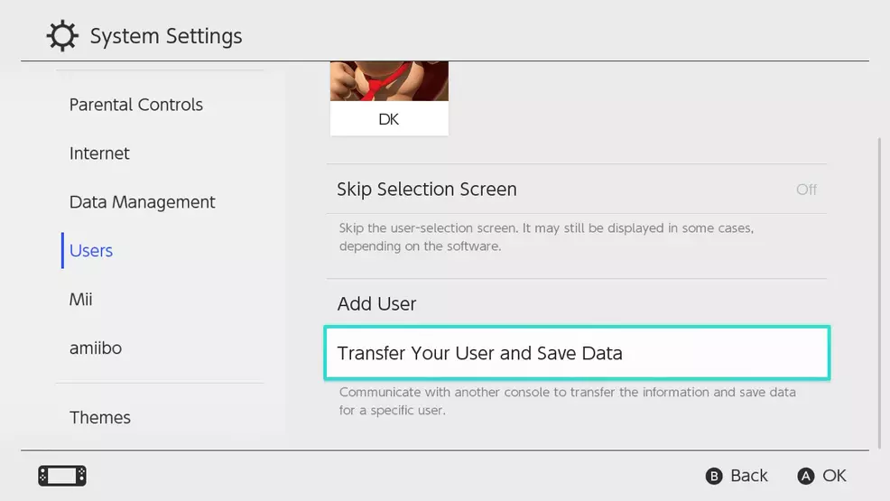 How to transfer data between Switch and Switch Lite