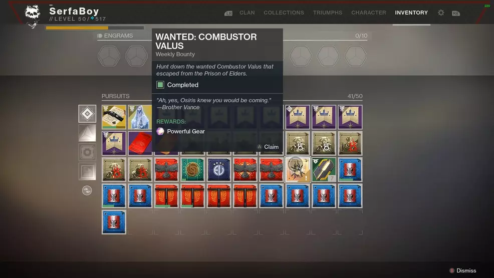 Combustor Valus Destiny 2