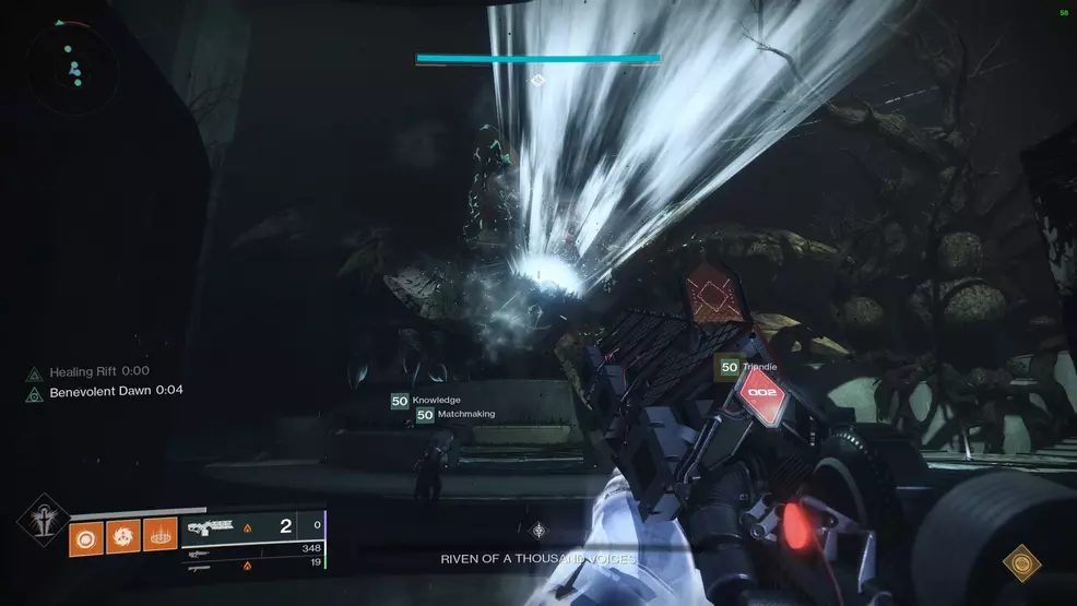 Group together and take down the last portion of Riven's health.