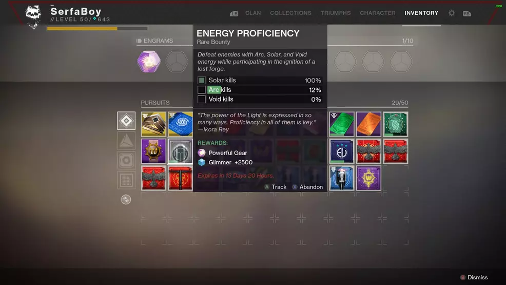 Destiny 2 Rare Black Armory bounty