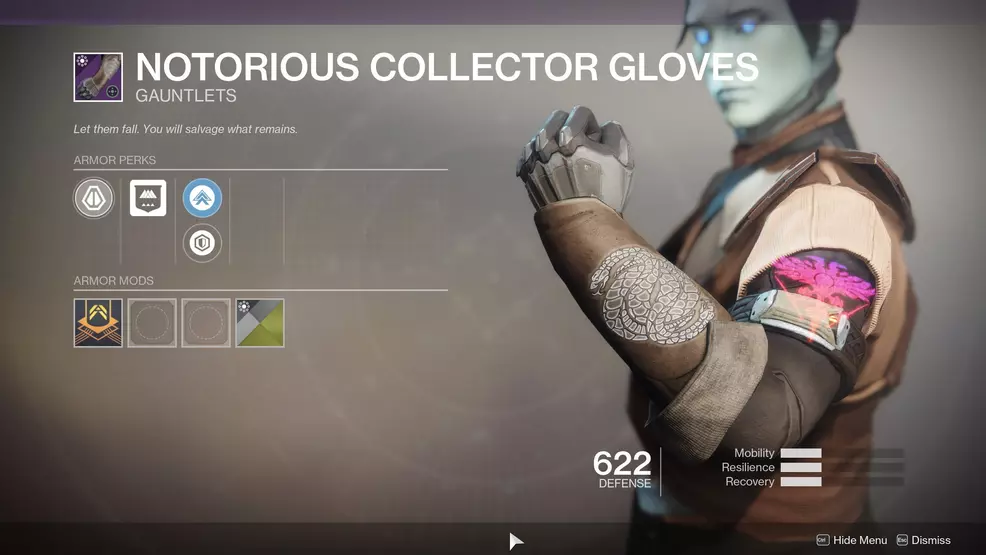 Destiny 2 Notorious Collector Gloves