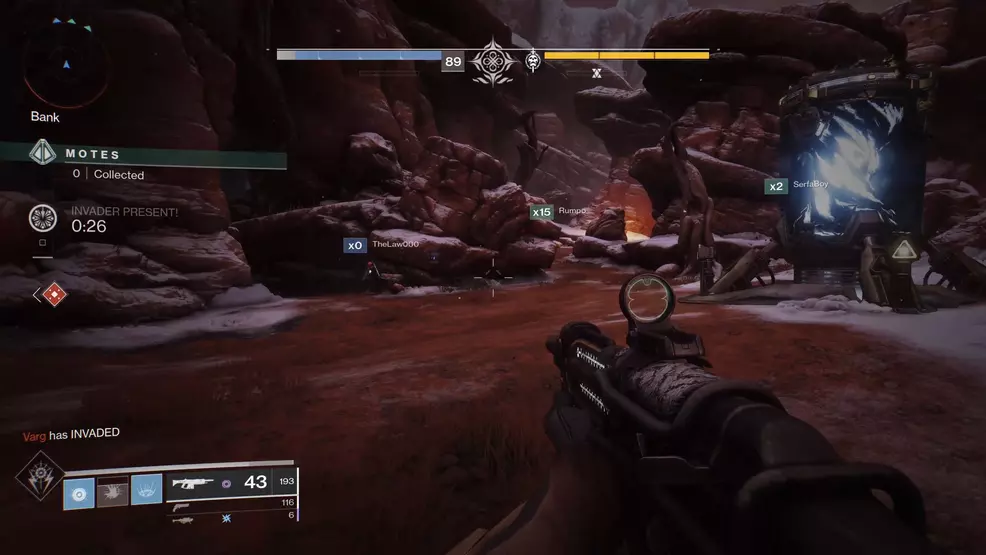 Destiny 2 Gambit Prime invader active