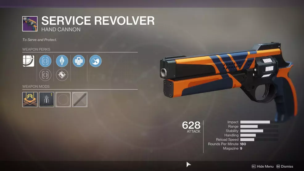 Destiny 2 Service Revolver perks overview