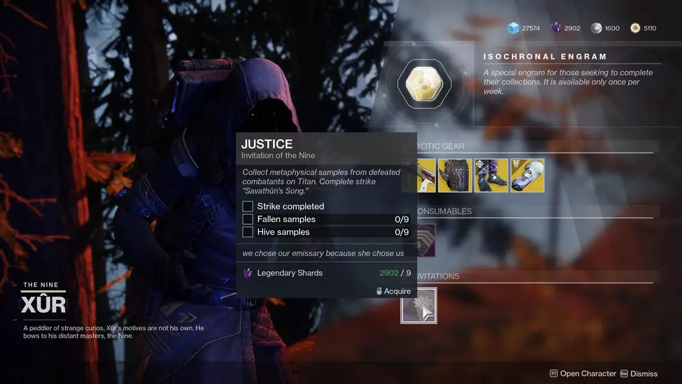 Justice Invitation of the Nine Destiny 2