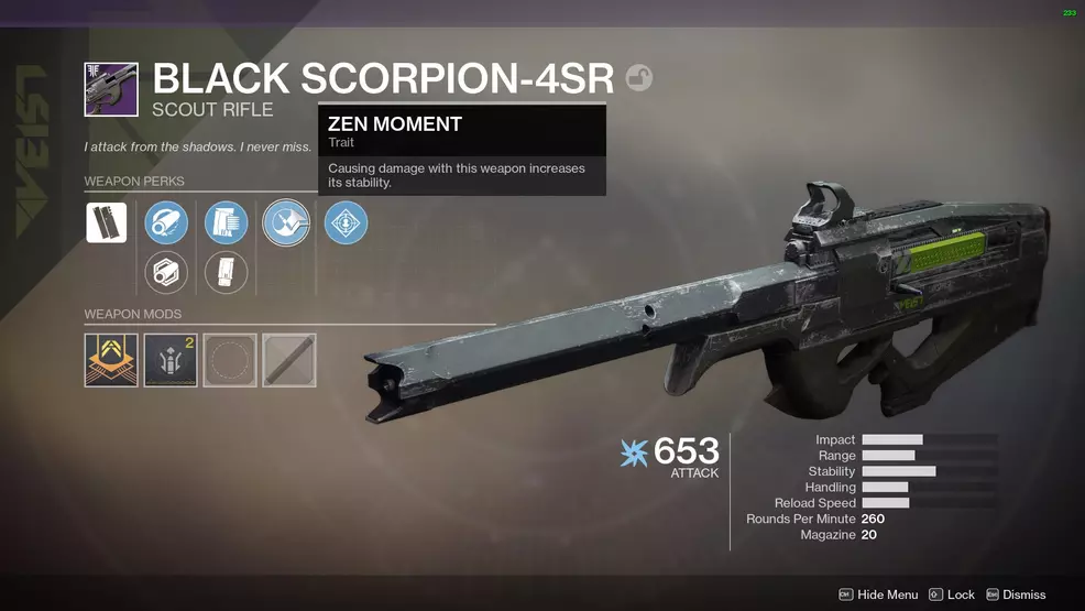 Black Scorpion Destiny 2