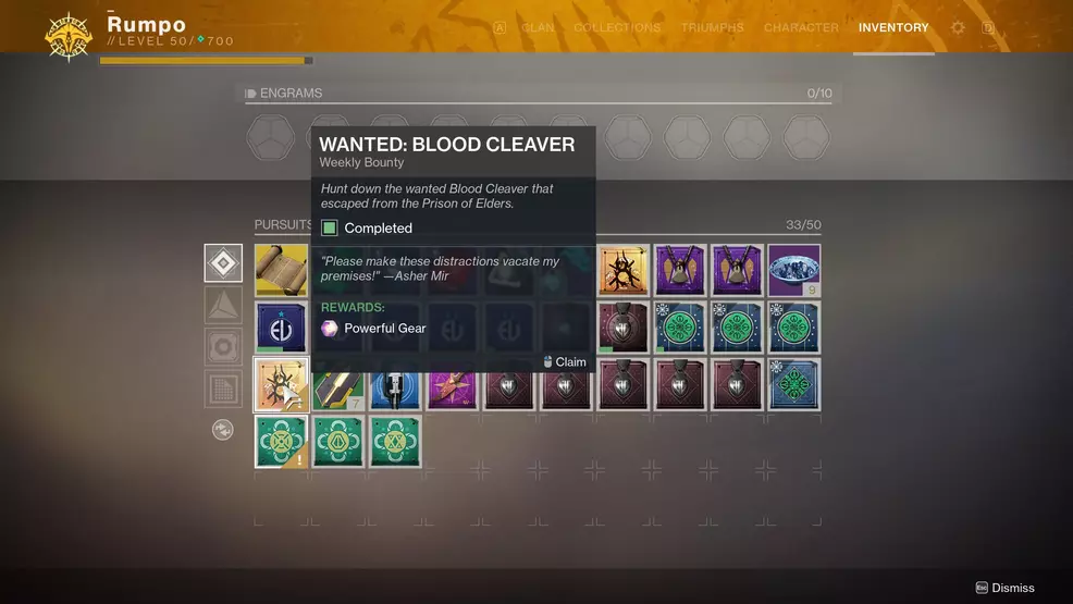 Wanted Blood Cleaver Bounty