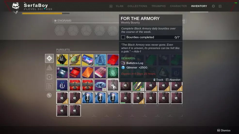 Destiny 2 Black Armory bounties