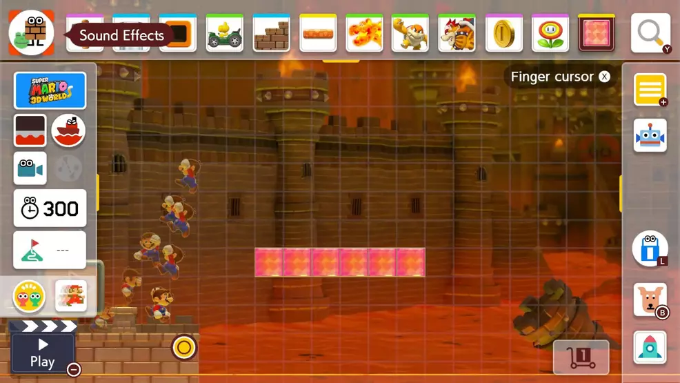 How to add sound effects in Super Mario Maker 2 Course Maker - Sound effects menu