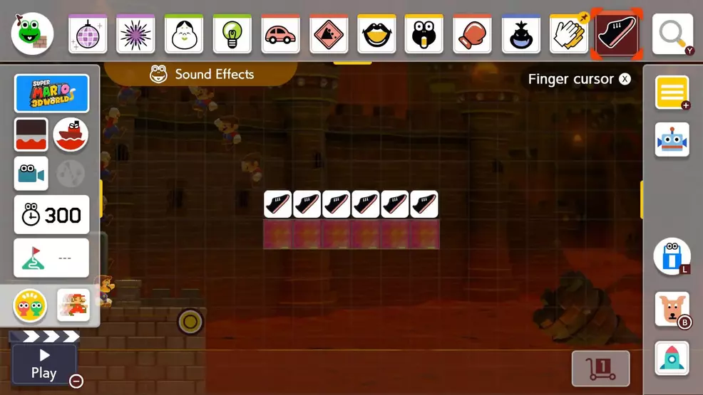 How to add sound effects in Super Mario Maker 2 Course Maker - Sound effects menu