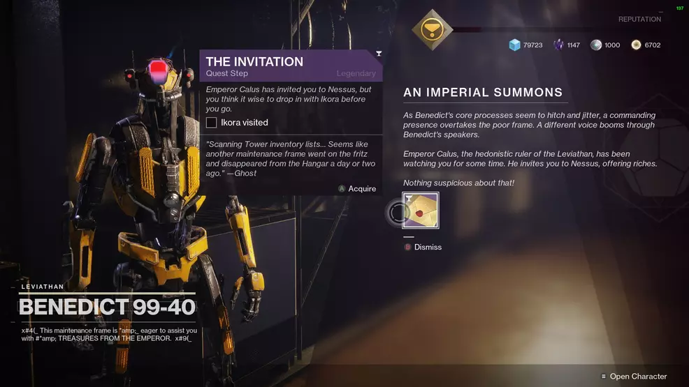 Destiny 2 The Invitation An Imperial Summons