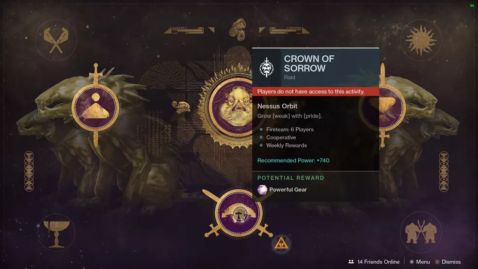 Destiny 2 Unlock Crown of Sorrow