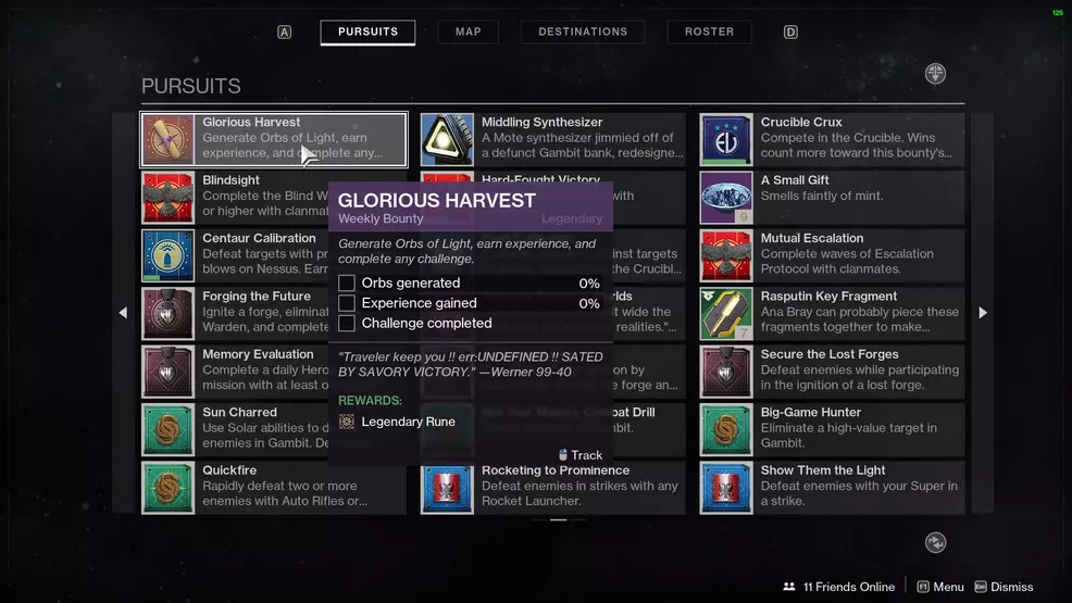 Destiny 2 Glorious Harvest