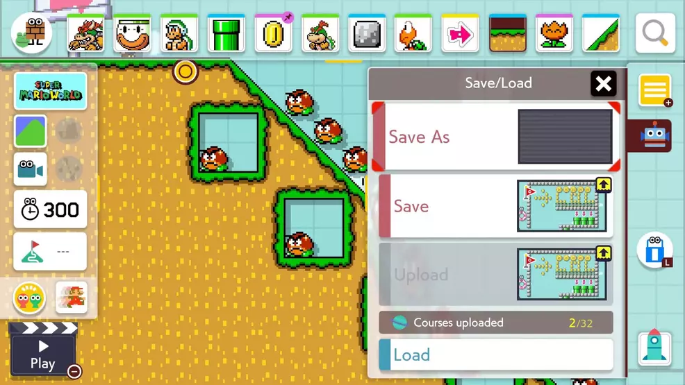 How to save levels in Super Mario Maker 2 - Save and Upload