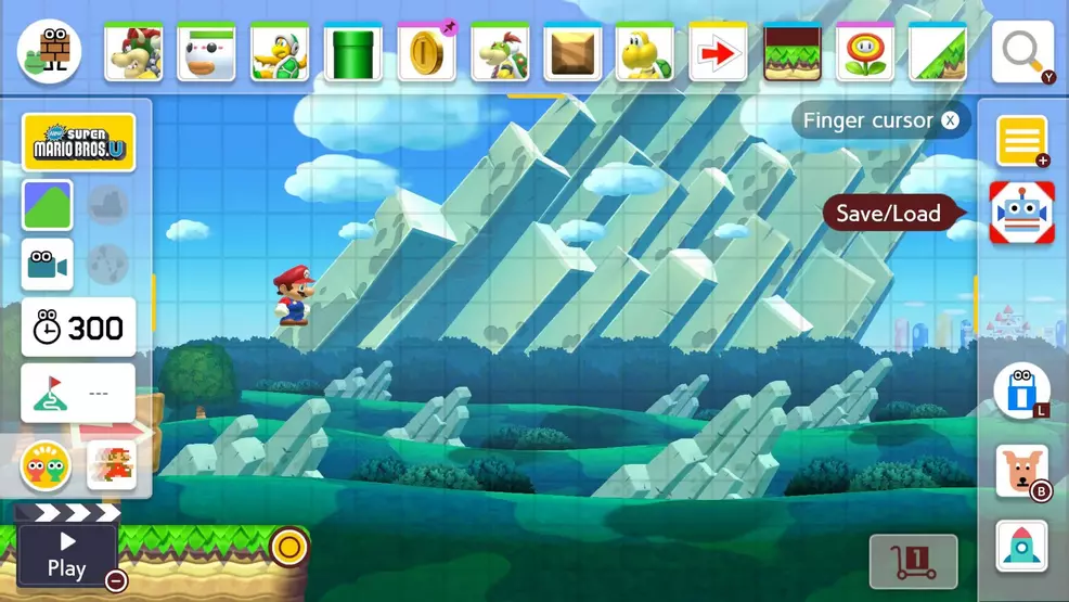 How to save levels in Super Mario Maker 2 - Save button location