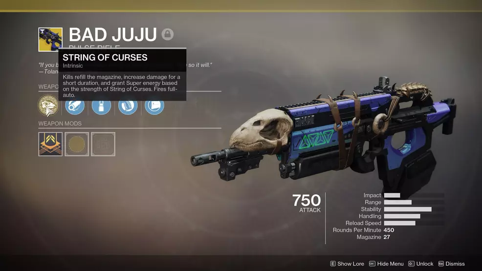 Bad Juju String of Curses Destiny 2