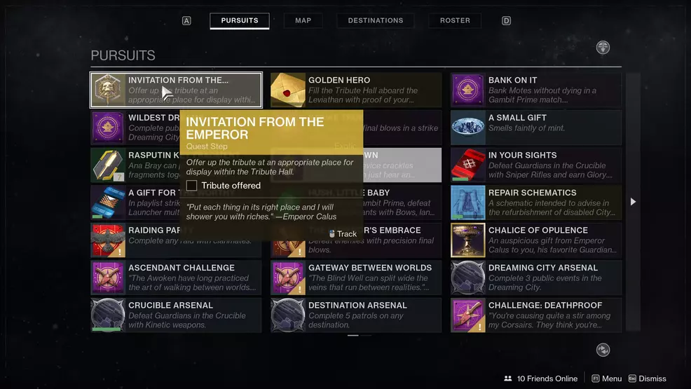 Tribute Offered Destiny 2