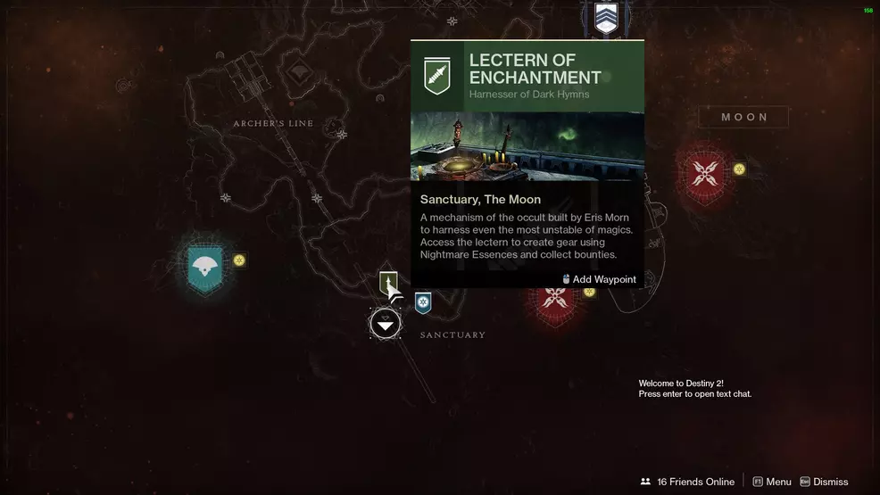 Destiny 2 Lectern of Enchantment location