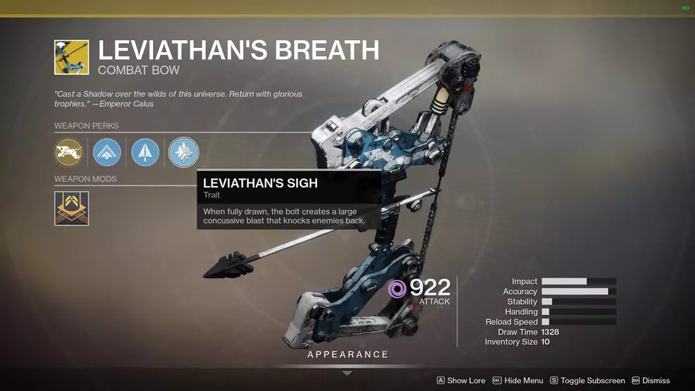 Destiny 2 Leviathan's Breath