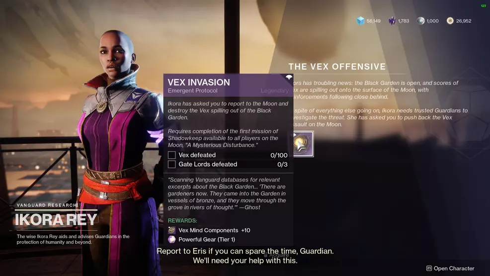 Destiny 2 Vex Invasion quest Ikora