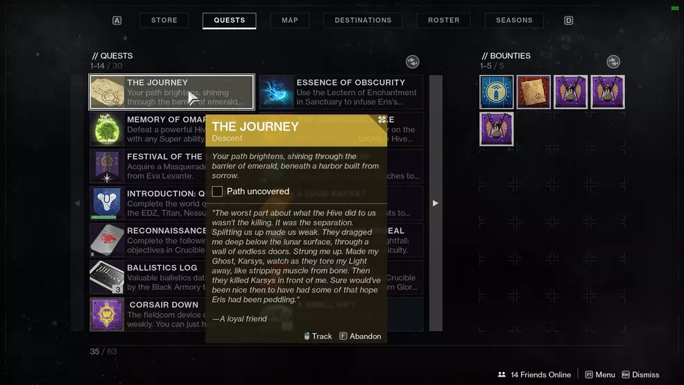 Destiny 2 The Journey Descent